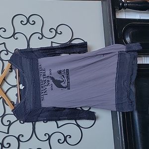 We The Free People Graphic Tunic Tee Shirt Bear Medium